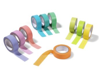 ADHESIVE PAPER RIBBONS Intense colours