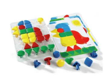 SET GEOMOZAÏEKEN Ø 4 CM Primaire kleuren