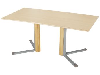 Beschichtete Tischplatte - Mittelfüße - rechteckig