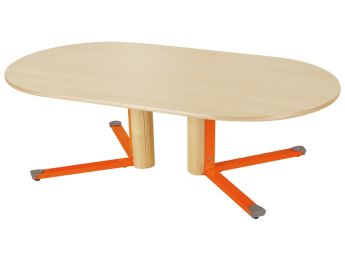 Beschichtete Tischplatte - Mittelfüße - oval G1