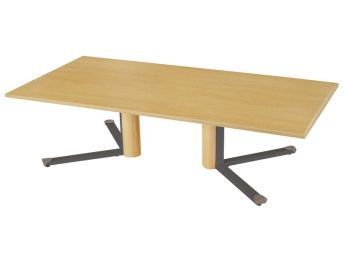 Table plateau stratifié insonorisé - Pied central - Rectangulaire