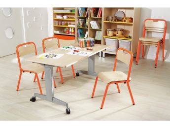 METAL CHAIR WITH PROTECTED EDGES - 4 LEGS