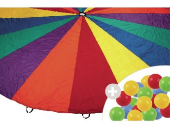 20 HANDLE PARACHUTE KIT AND 25 BALLS