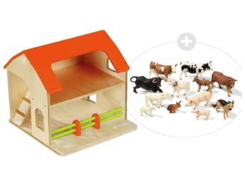 MAXI LOT La petite étable + 12 animaux