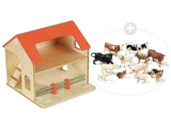 MAXI LOT La petite étable + 12 animaux