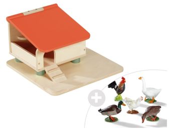 MAXI LOT Le poulailler + 5 animaux