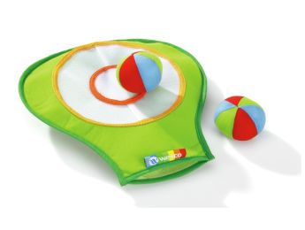 DOELHANDSCHOEN MET KLITTENBAND + 2 BALLEN Grote maat