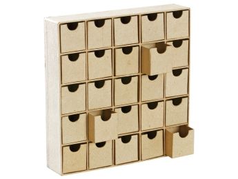RANGEMENT À TIROIRS/CALENDRIER DE L'AVENT À DÉCORER