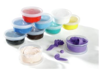 MODELLIERMASSE Silk Clay Set mit 400 g Dunkle Farben