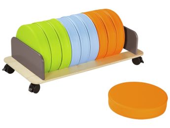 MAXISET HORIZONTALE OPBERGING + 10 ZITKUSSENS dikte: 7 cm