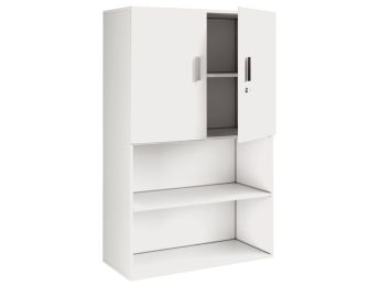 MÖBELSTÜCK MIT MELAMINBESCHICHTUNG H: 162 cm - L: 105 cm 2 hohe Türen, 3...