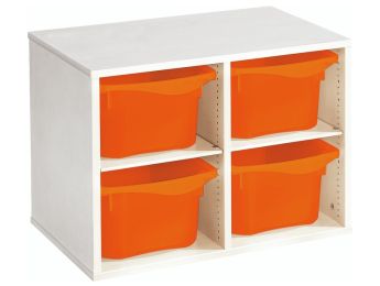 GEMELAMINEERD MEUBEL H: 51 cm - L: 70,5 cm 4 bakken - 2 plankjes