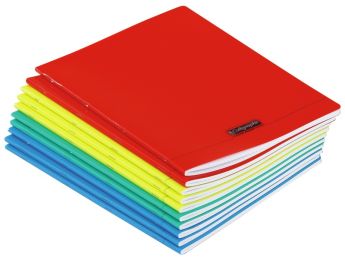 LOT DE 10 CAHIERS POLYPRO 24x32 cm - 96 pages 5x5 mm (petits carreaux)