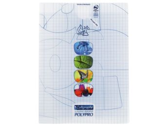 SET OF 5 POLYPRO WORKBOOKS 24x32 cm - 96 pages Séyès ruled paper - Plain...