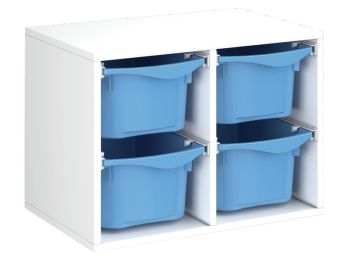 MÓVEL MELAMINADO A: 51 cm - C: 70,5 cm. 4 caixas em calhas