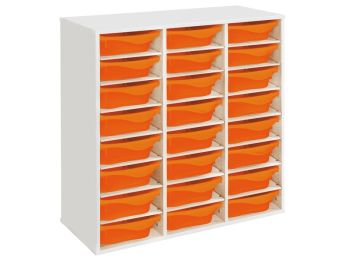 MÖBELSTÜCK MIT MELAMINBESCHICHTUNG H: 102 cm - L: 105 cm 24 Behälter - 21...