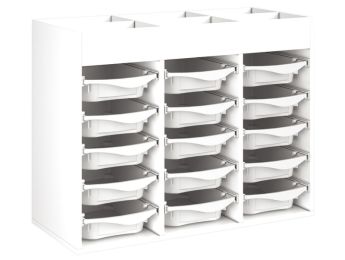 MEUBLE MÉLAMINÉ H: 81 cm - L: 105 cm 15 bacs sur rails