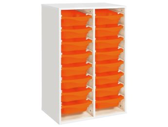 MEUBLE MÉLAMINÉ H: 102 cm - L: 70,5 cm 16 bacs sur rails