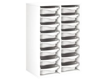 MEUBLE MÉLAMINÉ H: 102 cm - L: 70,5 cm 16 bacs sur rails