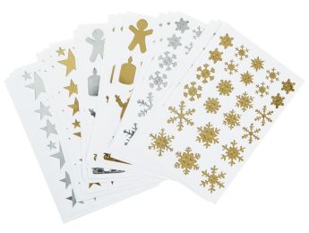METALLIC STICKERS Christmas