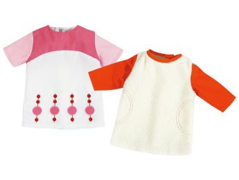 SET KLEID ROSA UND KLEID MIT PLÜSCH Puppe