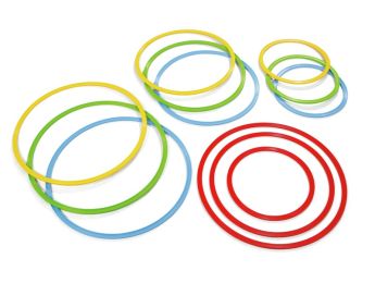 MAXI PACK OF 12 FLAT HOOPS Ø 35, 50 and 60 cm