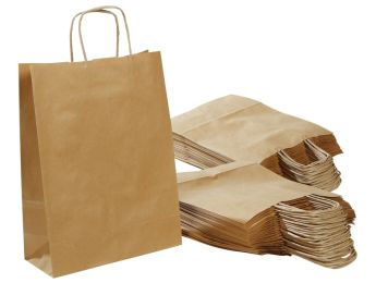 SACS EN PAPIER KRAFT Brun Grande taille