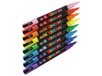 MARQUEURS PEINTURE PAILLETÉE POSCA Pointe extra fine (conique)