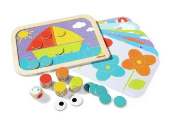 JEU DE MOSAÏQUES EN BOIS Magnetic color
