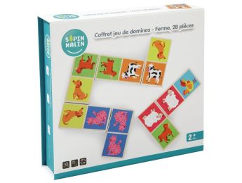 WOODEN DOMINOES Farm animals