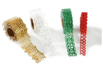 LACE PAPER ADHESIVE RIBBON Christmas