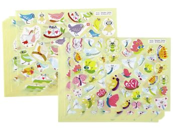 GOMMETTES NATURE Papillons et oiseaux