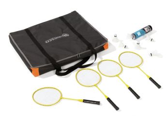 SET BADMINTON Anfängerset für 4 Kinder mit Tasche