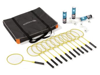 SET BADMINTON Anfängerset für 12 Kinder mit Beutel