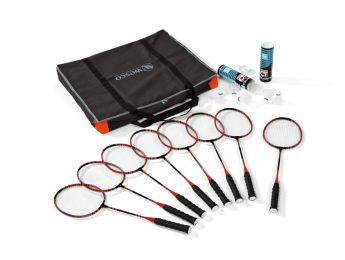 BADMINTON KIT Start rackets for 8 children with bag