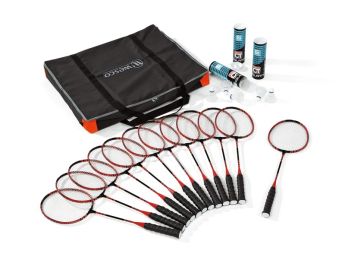 BADMINTON KIT Start racket for 12 children with bag