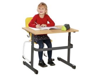 TABLE SCOLAIRE RÉGLABLE Plateau mélaminé Individuelle