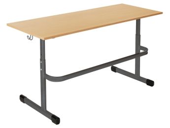TABLE SCOLAIRE RÉGLABLE Plateau mélaminé Double