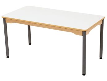 TISCH MIT BESCHICHTETER TISCHPLATTE - METALLFUSSTEIL GRAU - Rechteckig 120x60 cm
