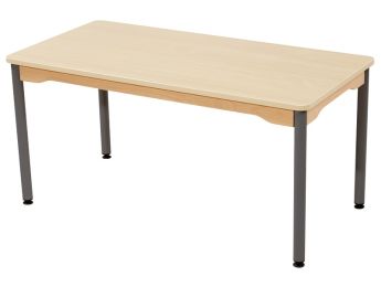 TISCH MIT BESCHICHTETER TISCHPLATTE - METALLFUSSTEIL GRAU - Rechteckig 120x60 cm