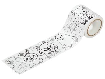 ADHESIVE RIBBON TO COLOUR Woodland animals