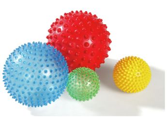 BALLES SENSORIELLES TACTILES Set de 4 balles