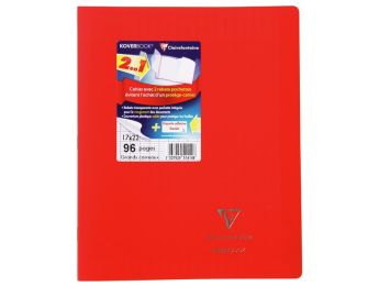 CAHIER Koverbook Opaque 17 x 22 cm - 96 pages Séyès (grands carreaux)