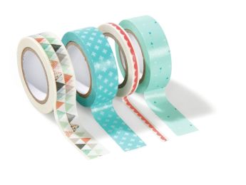 ADHESIVE RIBBONS IN VARIOUS SIZES PASTEL