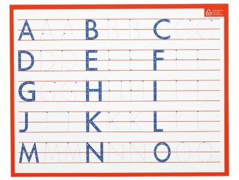 WRITING BOARD Upper case script letters