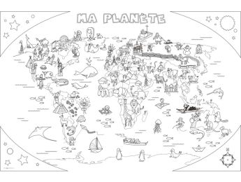 COLORIAGE GÉANT L'atlas