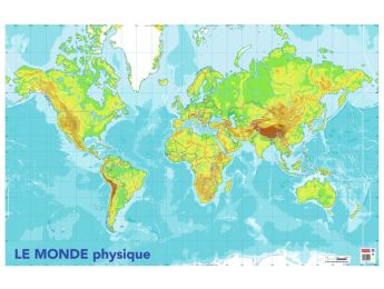 CARTE MUETTE Le monde politique/physique