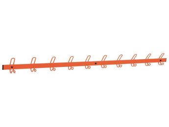WANDKAPSTOK MET 10 METALEN HAAKJES