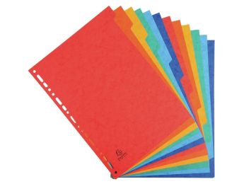 INTERCALAIRES A4 EN CARTON LUSTRÉ 12 onglets