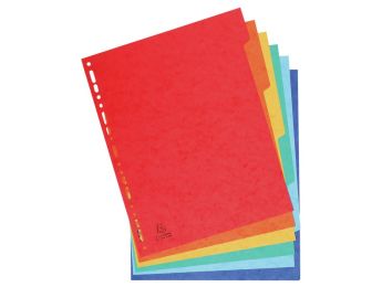 INTERCALAIRES A4+ EN CARTON LUSTRÉ 6 onglets